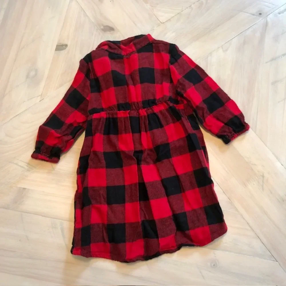 Buffalo Plaid Dress Size 6-12M - Picture 3 of 3
